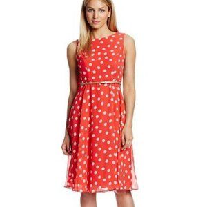 Jessica Howard Polka-Dot Belted Dress